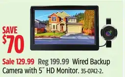 Canadian Tire Reload Wired Backup Camera with 5˝ HD Monitor offer
