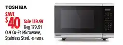 Canadian Tire TOSHIBA 0.9 Cu-Ft Microwave, Stainless Steel offer
