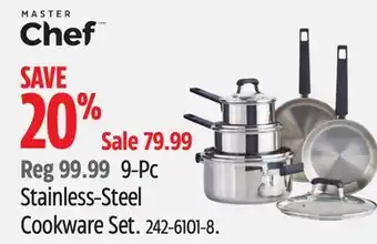 Canadian Tire 9-Pc Stainless-Steel Cookware Set offer