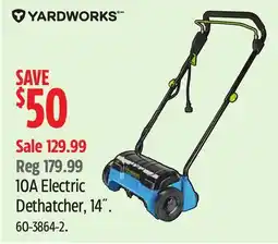 Canadian Tire Yardworks 10A Electric Dethatcher, 14˝ offer
