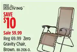 Canadian Tire For Living Zero Gravity Chair, Brown offer