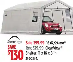 Canadian Tire Shelter Logic ClearView Shelter offer