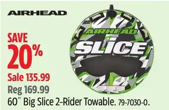 Canadian Tire AIRHEAD 60˝ Big Slice 2-Rider Towable offer