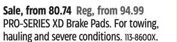 Canadian Tire PRO-SERIES XD Brake Pads offer