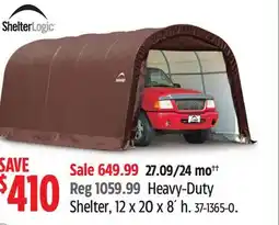 Canadian Tire Shelter Logic Heavy-Duty Shelter offer