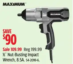 Canadian Tire Maximum 1⁄2˝ Nut-Busting Impact Wrench, 8.5A offer