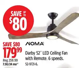 Canadian Tire NOMA Darby 52˝ LED Ceiling Fan with Remote offer