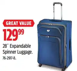 Canadian Tire Outbound 28˝ Expandable Spinner Luggage offer