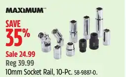 Canadian Tire MAXIMUM 10mm Socket Rail, 10-Pc offer