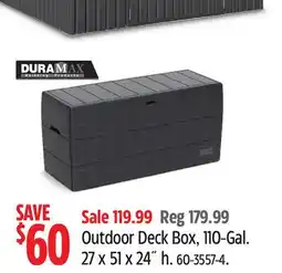 Canadian Tire DURAMAX Outdoor Deck Box, 110-Gal offer
