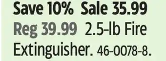 Canadian Tire Garrison 2.5-lb Fire Extinguisher offer
