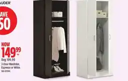 Canadian Tire SAUDER 2-Door Wardrobe, Espresso or White offer