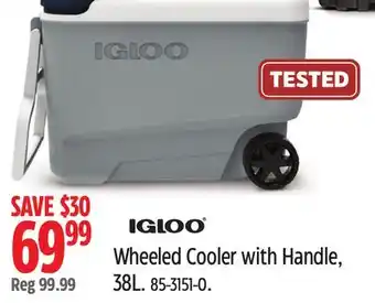 Canadian Tire IGLOO Wheeled Cooler with Handle offer