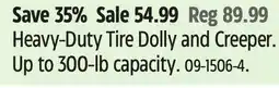 Canadian Tire Heavy-Duty Tire Dolly and Creeper. Up to 300-lb capacity offer
