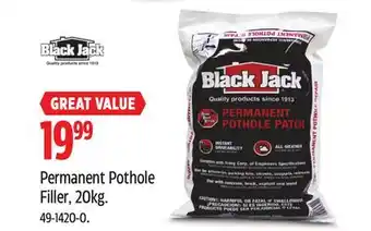 Canadian Tire Black Jack Permanent Pothole Filler offer
