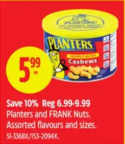 Canadian Tire Planters and FRANK Nuts offer