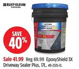 Canadian Tire RUST-OLEUM EpoxyShield 3X Driveway Sealer Plus, 17L offer