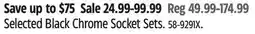 Canadian Tire Stanley Selected Black Chrome Socket Sets offer