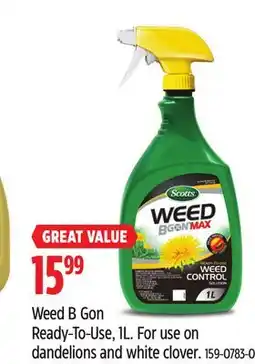 Canadian Tire SCOTTS Weed B Gon Ready-To-Use offer