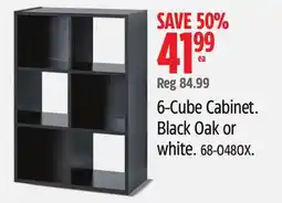 Canadian Tire for living 6-Cube Cabinet. Black Oak or white offer