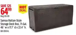 Canadian Tire Keter Samoa Rattan-Style Storage Deck Box, 71-Gal offer