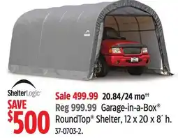 Canadian Tire Garage-in-a-Box RoundTop Shelter, 12 x 20 x 8´ h offer