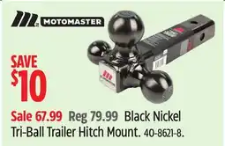 Canadian Tire MOTOMASTER Black Nickel Tri-Ball Trailer Hitch Mount offer