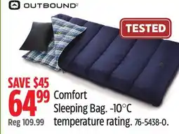 Canadian Tire Outbound Comfort Sleeping Bag offer