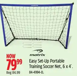 Canadian Tire Matrix Easy Set-Up Portable Training Soccer Net, 6 x 4´ offer