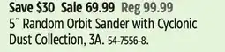 Canadian Tire 5˝ Random Orbit Sander with Cyclonic Dust Collection offer