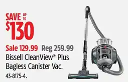 Canadian Tire Bissell CleanView Plus Bagless Canister Vac offer