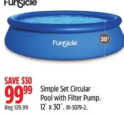 Canadian Tire Funsicle Simple Set Circular Pool with Filter Pump offer