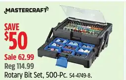 Canadian Tire Mastercraft Rotary Bit Set offer
