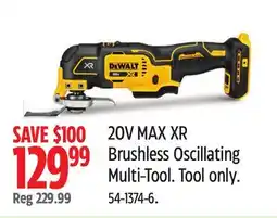 Canadian Tire 20V MAX XR Brushless Oscillating Multi-Tool offer