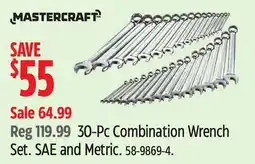 Canadian Tire Mastercraft 30-Pc Combination Wrench Set offer