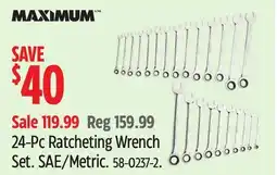 Canadian Tire MAXIMUM 24-Pc Ratcheting Wrench Set offer