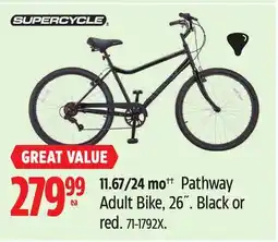 Canadian Tire SUPERCYCLE Pathway Adult Bike, 26˝ offer