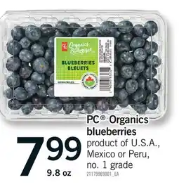 Fortinos ORGANICS BLUEBERRIES, 9.8 OZ offer