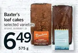 Fortinos BAXTER'S LOAF CAKES offer