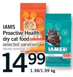 Fortinos IAMS PROACTIVE HEALTH DRY CAT FOOD, 1.36/1 offer