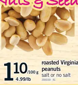 Fortinos ROASTED VIRGINIA PEANUTS offer
