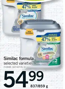 Fortinos SIMILAC FORMULA, 837/859 g offer