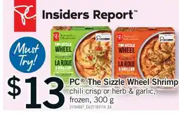 Fortinos PC THE SIZZLE WHEEL SHRIMP offer