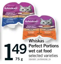 Fortinos WHISKAS PERFECT PORTIONS WET CAT FOOD offer