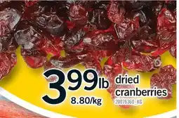 Fortinos DRIED CRANBERRIES offer