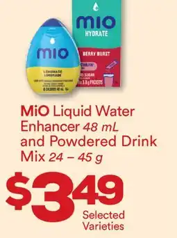 Fortinos MIO LIQUID WATER ENHANCER 48 ML AND POWDERED DRINK MIX offer