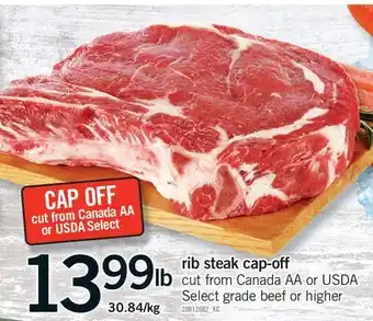 Fortinos RIB STEAK CAP-OFF offer