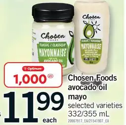 Fortinos CHOSEN FOODS AVOCADO OIL MAYO, 332/355 mL offer