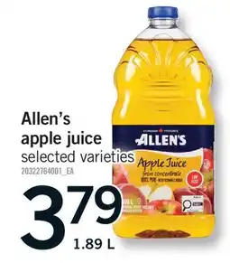 Fortinos ALLEN'S APPLE JUICE offer