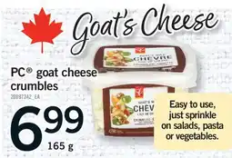 Fortinos PC GOAT CHEESE CRUMBLES offer